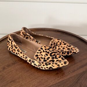 Steve Madden Leopard-Print Pointed Toe Flats in Tan and Black